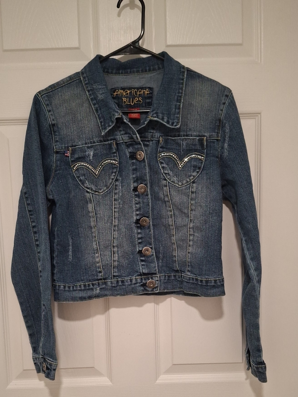 American BLUES Women's Denim Jacket in Medium Blue